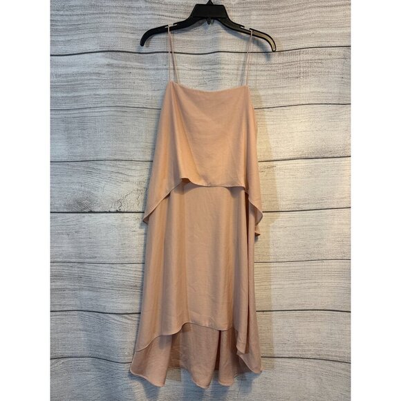 Banana Republic Light Pink Layered Spaghetti Strap Dress Size 10 - Picture 1 of 3